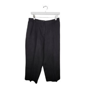 Talbots Petites Black 100% Irish Linen Fully Lined Crop Pants - 10 Petite